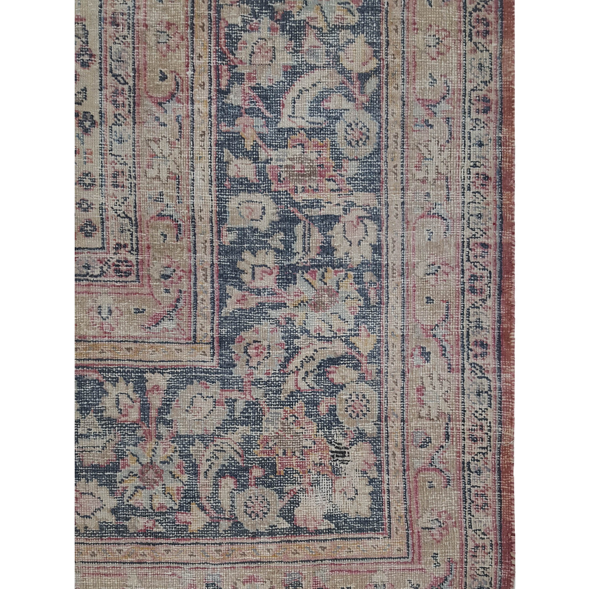Pacific Vintage 42367 Orange Blue Vintage Hand Knotted Rug