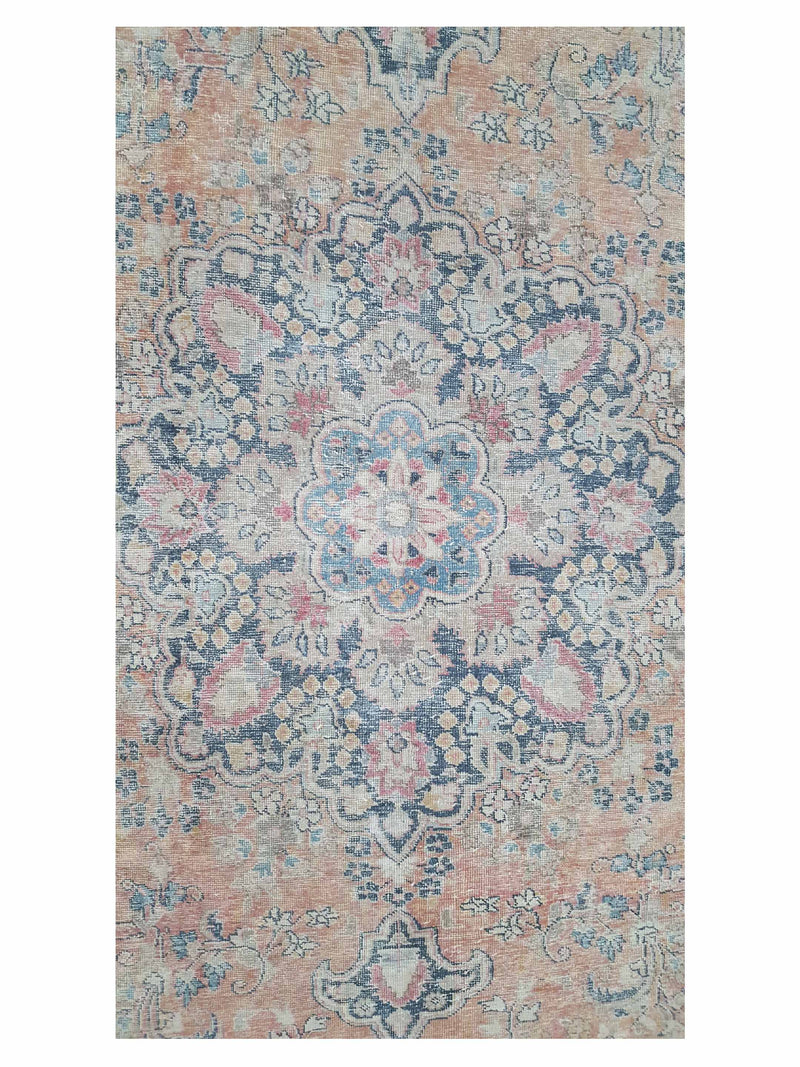 Pacific Vintage 42367 Orange Blue Vintage Hand Knotted Rug