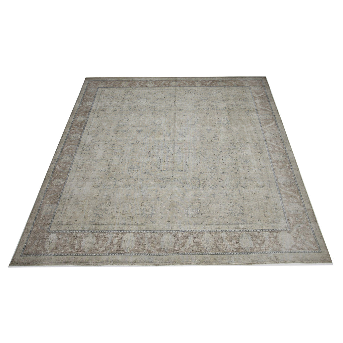 Pacific Vintage 42369 Beige Beige Vintage Hand Knotted Rug