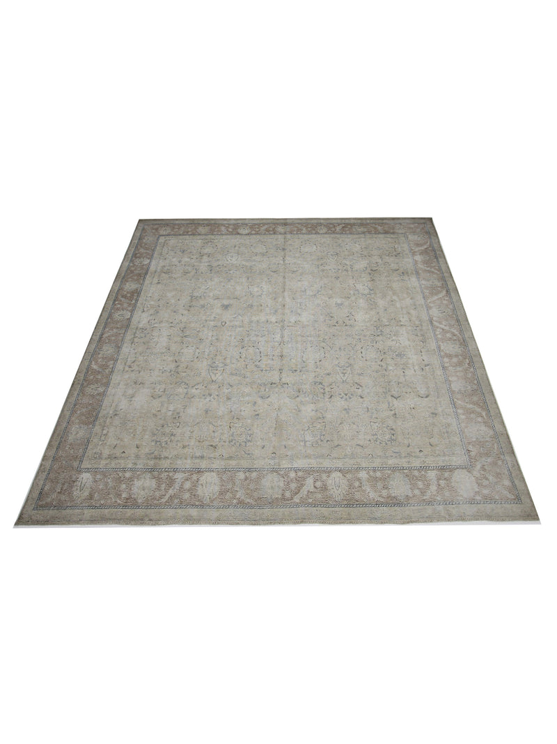 Pacific Vintage 42369 Beige Beige Vintage Hand Knotted Rug