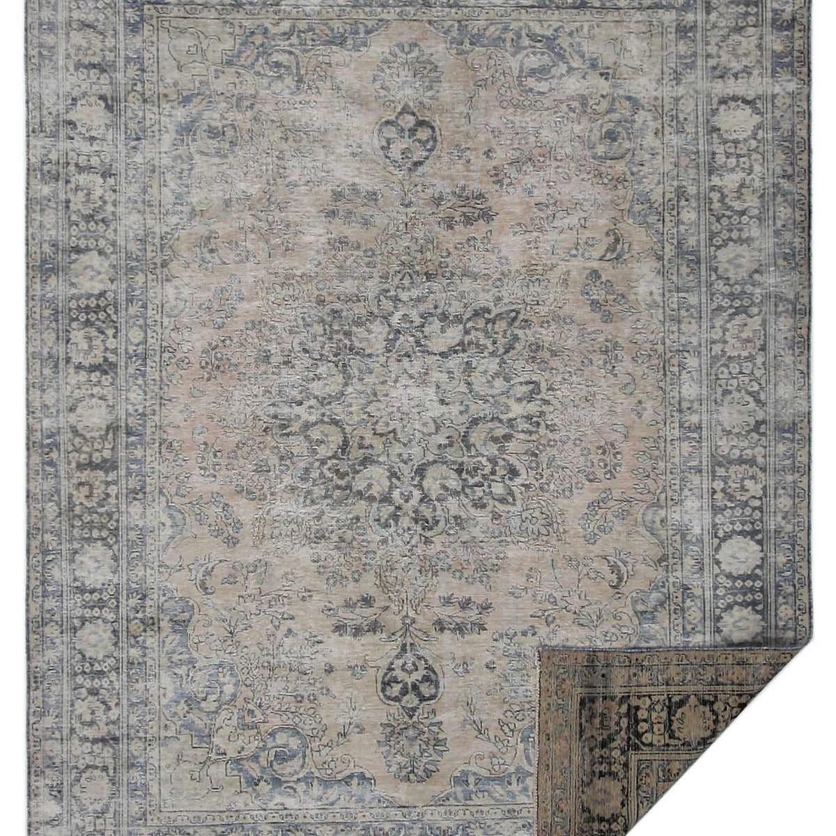 Pacific Vintage 42371 Samen Blue Vintage Hand Knotted Rug