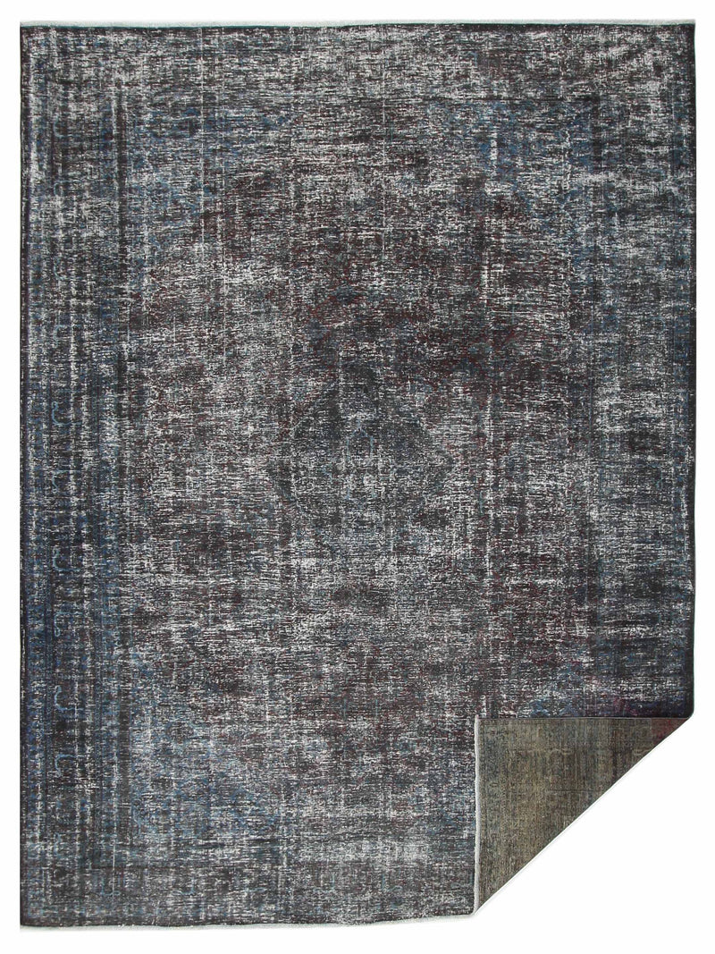 Pacific Overdyed 42372 Teal Blue Transitional Hand Knotted Rug