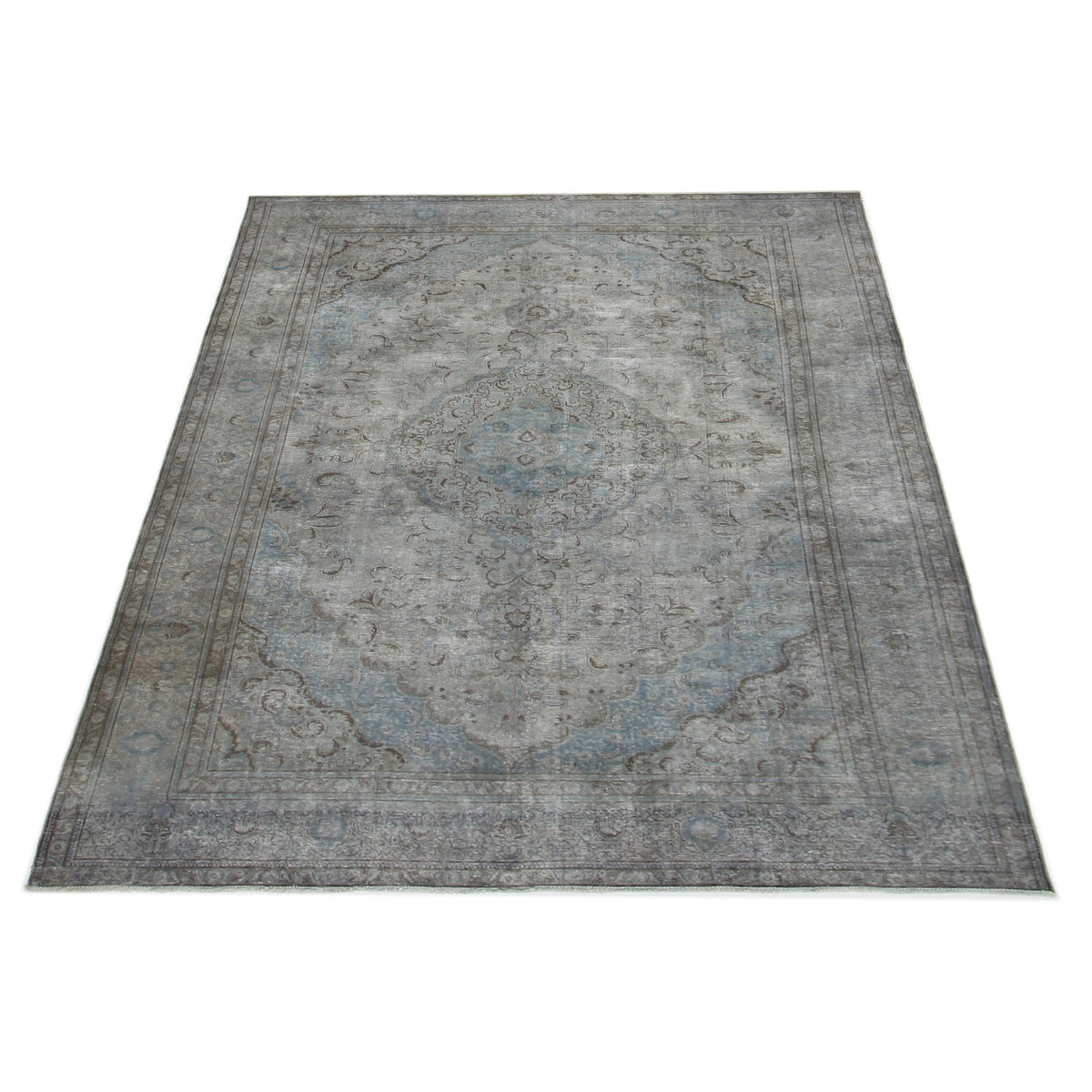Pacific Vintage 42377 Grey Grey Vintage Hand Knotted Rug