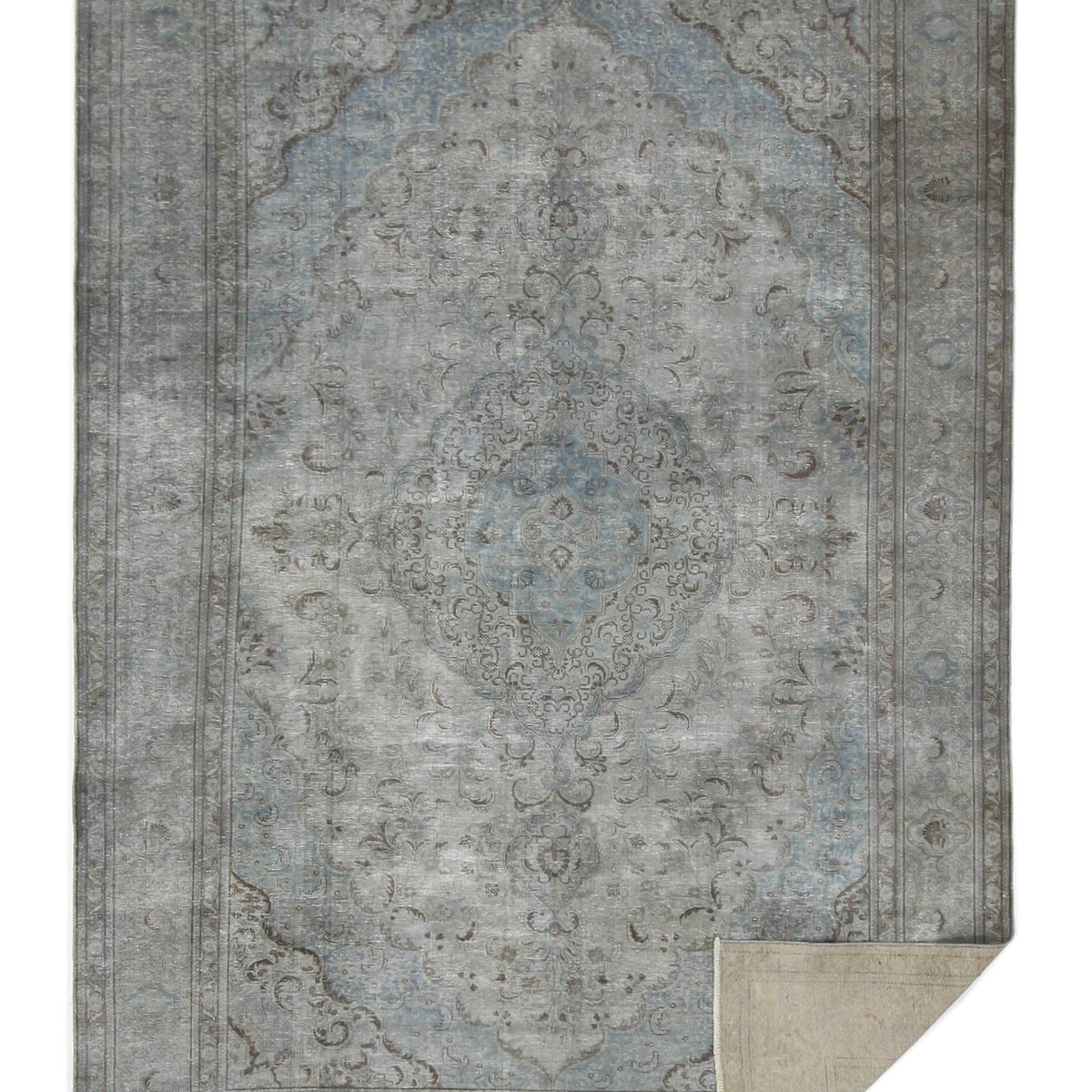 Pacific Vintage 42377 Grey Grey Vintage Hand Knotted Rug