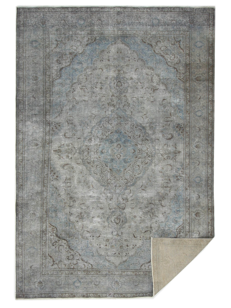 Pacific Vintage 42377 Grey Grey Vintage Hand Knotted Rug
