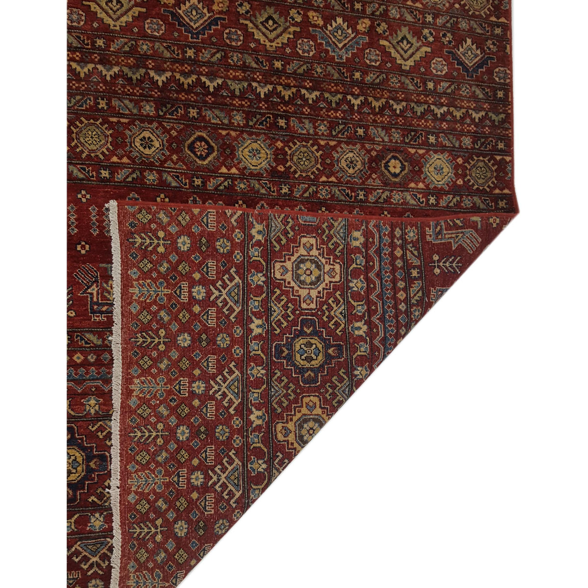 Pacific Khorgeen 42378 Red Red Transitional Hand Knotted Rug