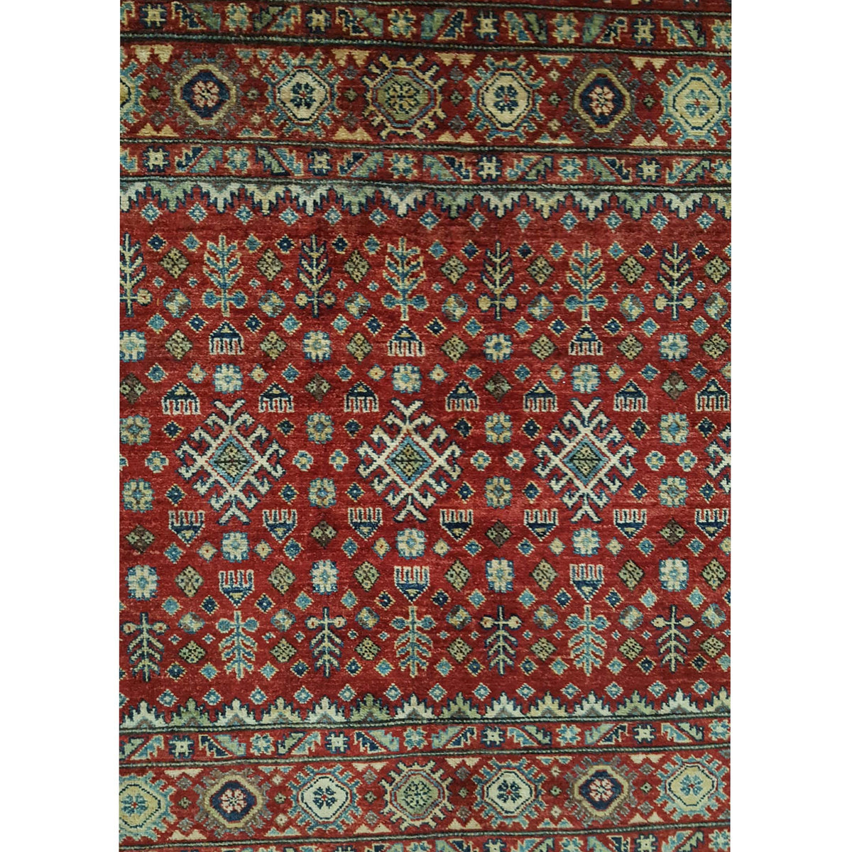 Pacific Khorgeen 42378 Red Red Transitional Hand Knotted Rug