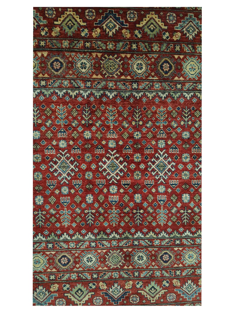 Pacific Khorgeen 42378 Red Red Transitional Hand Knotted Rug
