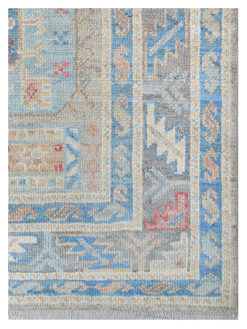 Pacific Ushak Wool Weft 42388 Grey Dk.Grey Transitional Hand Knotted Rug