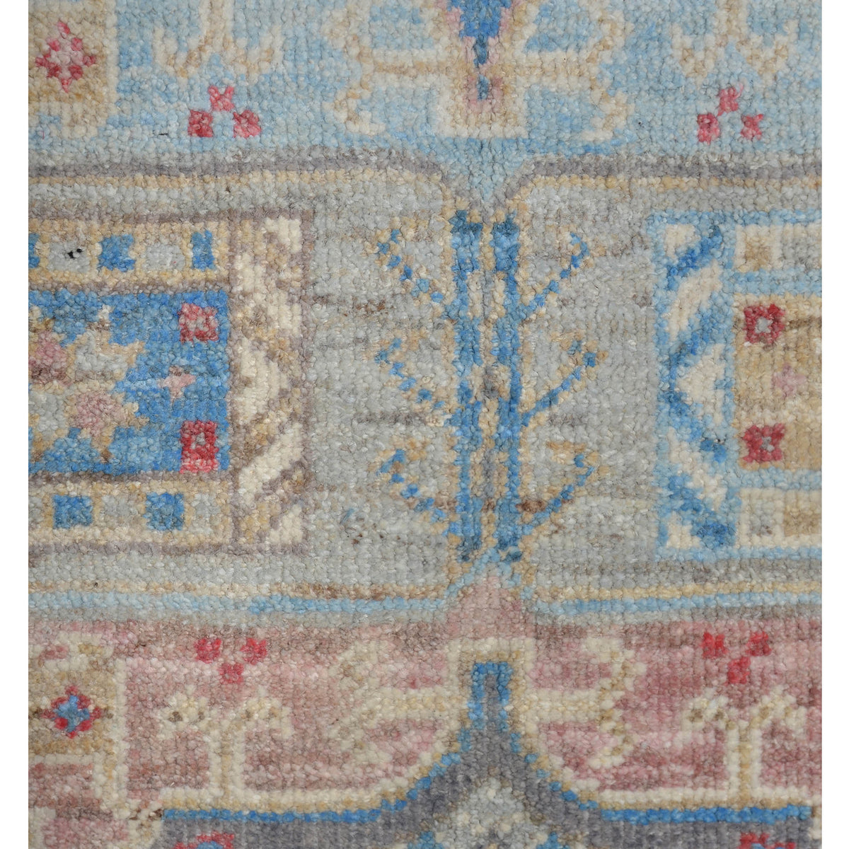 Pacific Ushak Wool Weft 42388 Grey Dk.Grey Transitional Hand Knotted Rug