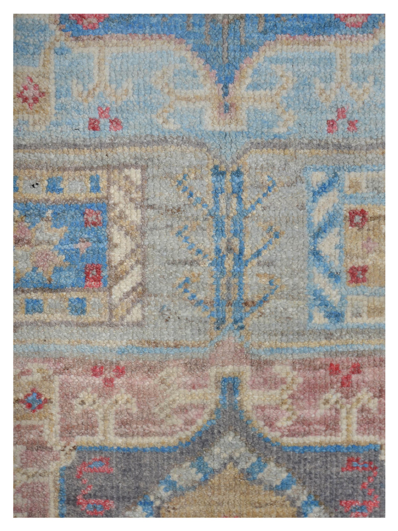Pacific Ushak Wool Weft 42388 Grey Dk.Grey Transitional Hand Knotted Rug