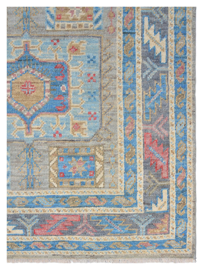 Pacific Ushak Wool Weft 42389 Grey Dk.Grey Transitional Hand Knotted Rug