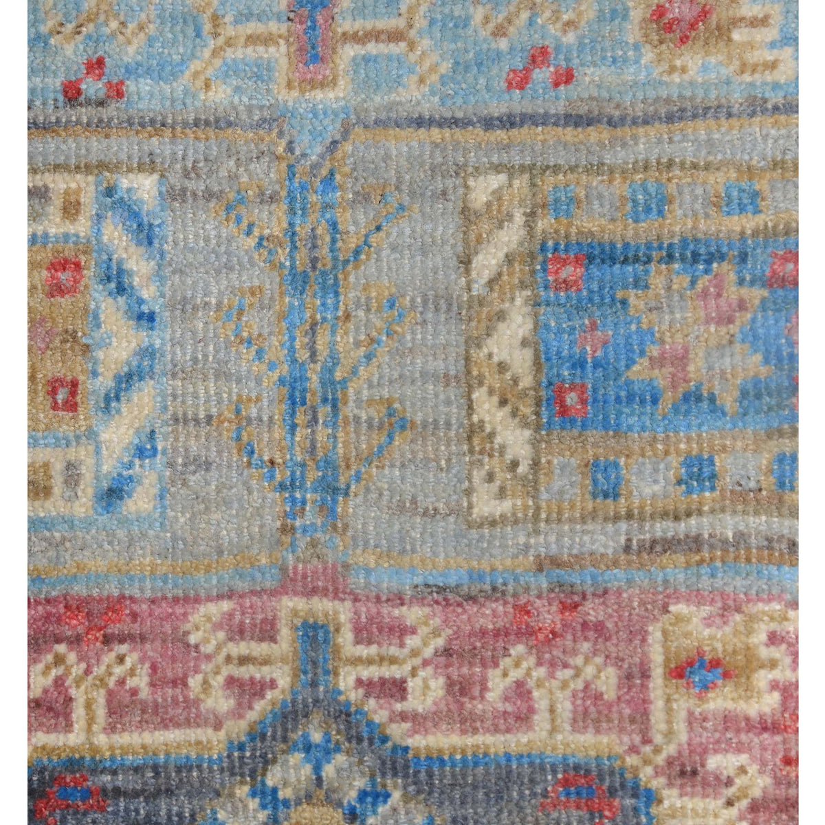 Pacific Ushak Wool Weft 42389 Grey Dk.Grey Transitional Hand Knotted Rug