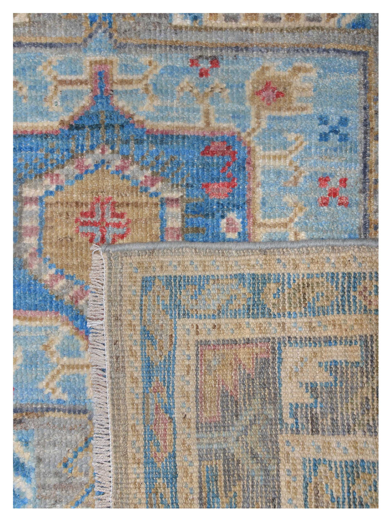 Pacific Ushak Wool Weft 42389 Grey Dk.Grey Transitional Hand Knotted Rug