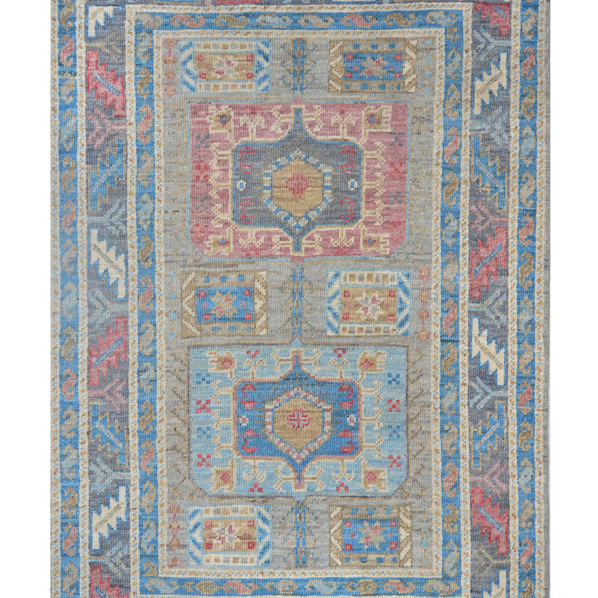 Pacific Ushak Wool Weft  Grey Dk.Grey Transitional