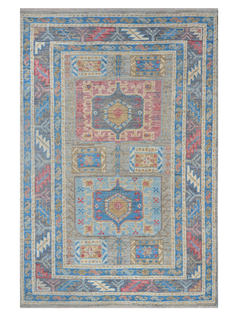 Pacific Ushak Wool Weft  Grey Dk.Grey Transitional