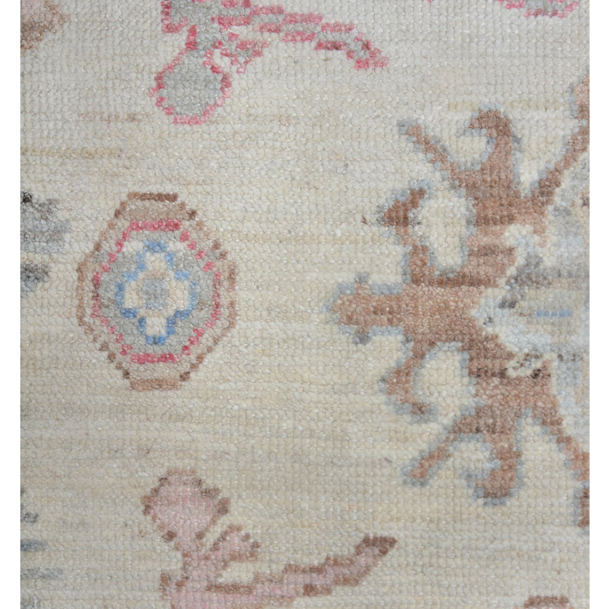 Pacific Ushak Wool Weft 42390 Ivory Grey Transitional Hand Knotted Rug