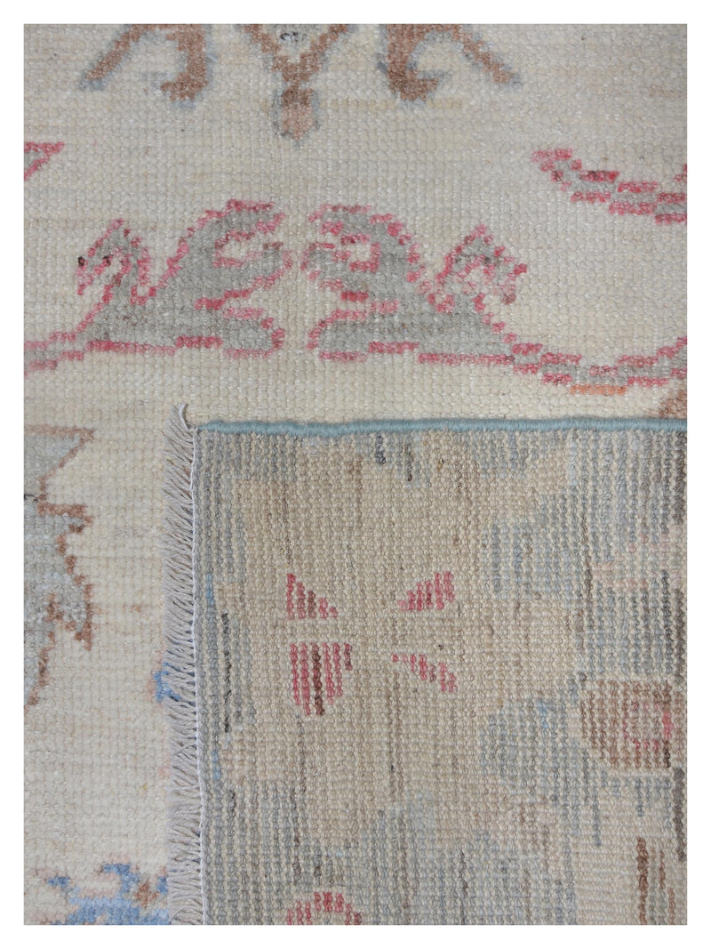 Pacific Ushak Wool Weft 42390 Ivory Grey Transitional Hand Knotted Rug