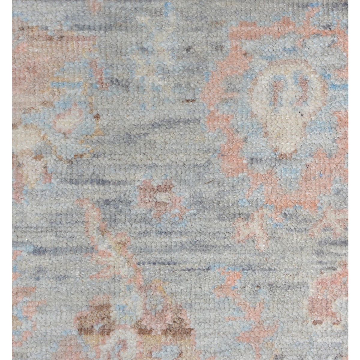 Pacific Ushak Wool Weft 42393 Grey Lt.Blue Transitional Hand Knotted Rug