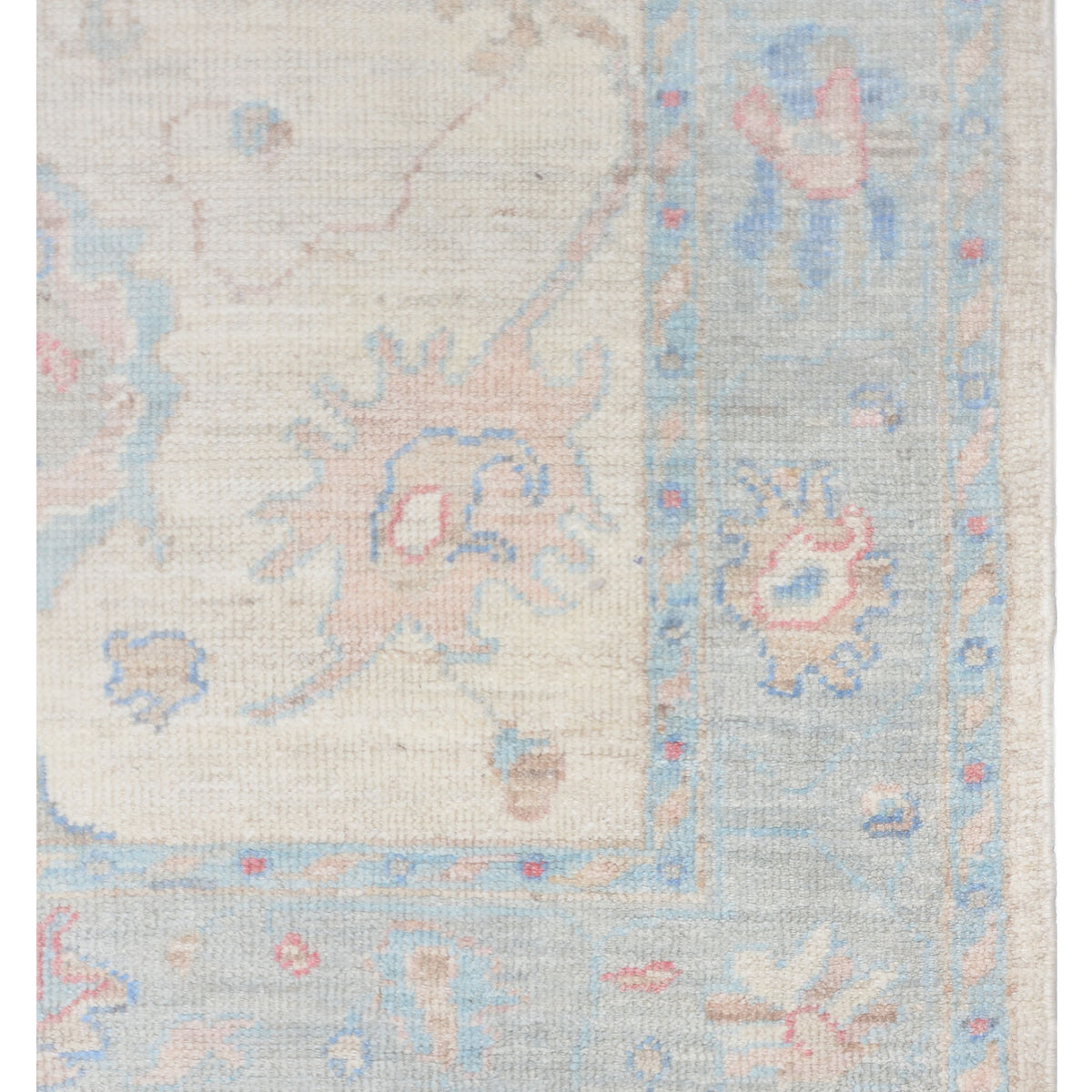 Pacific Ushak Wool Weft 42398 Ivory Grey Transitional Hand Knotted Rug