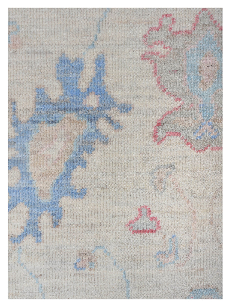 Pacific Ushak Wool Weft 42398 Ivory Grey Transitional Hand Knotted Rug