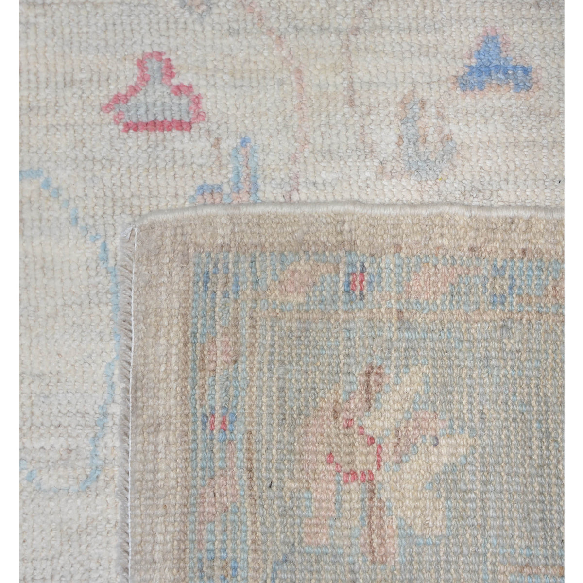 Pacific Ushak Wool Weft 42398 Ivory Grey Transitional Hand Knotted Rug