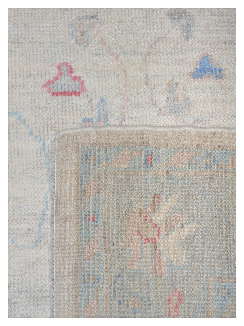 Pacific Ushak Wool Weft 42398 Ivory Grey Transitional Hand Knotted Rug