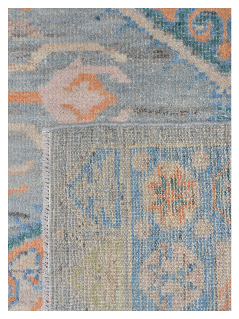 Pacific Ushak Wool Weft 42399 Grey Blue Transitional Hand Knotted Rug