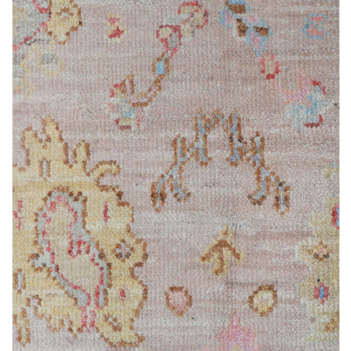 Pacific Ushak Wool Weft 42401 Beige Grey Transitional Hand Knotted Rug