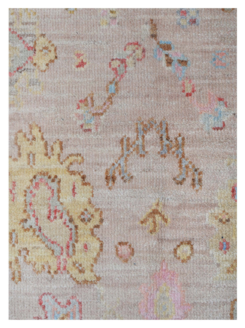 Pacific Ushak Wool Weft 42401 Beige Grey Transitional Hand Knotted Rug