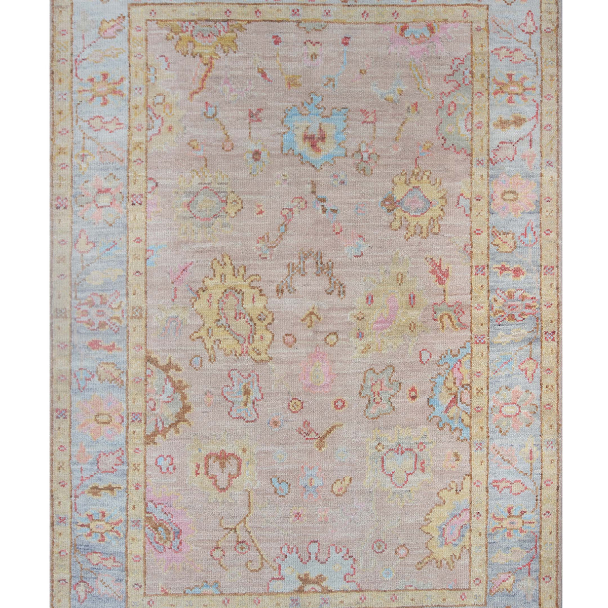 Pacific Ushak Wool Weft  Beige Grey Transitional