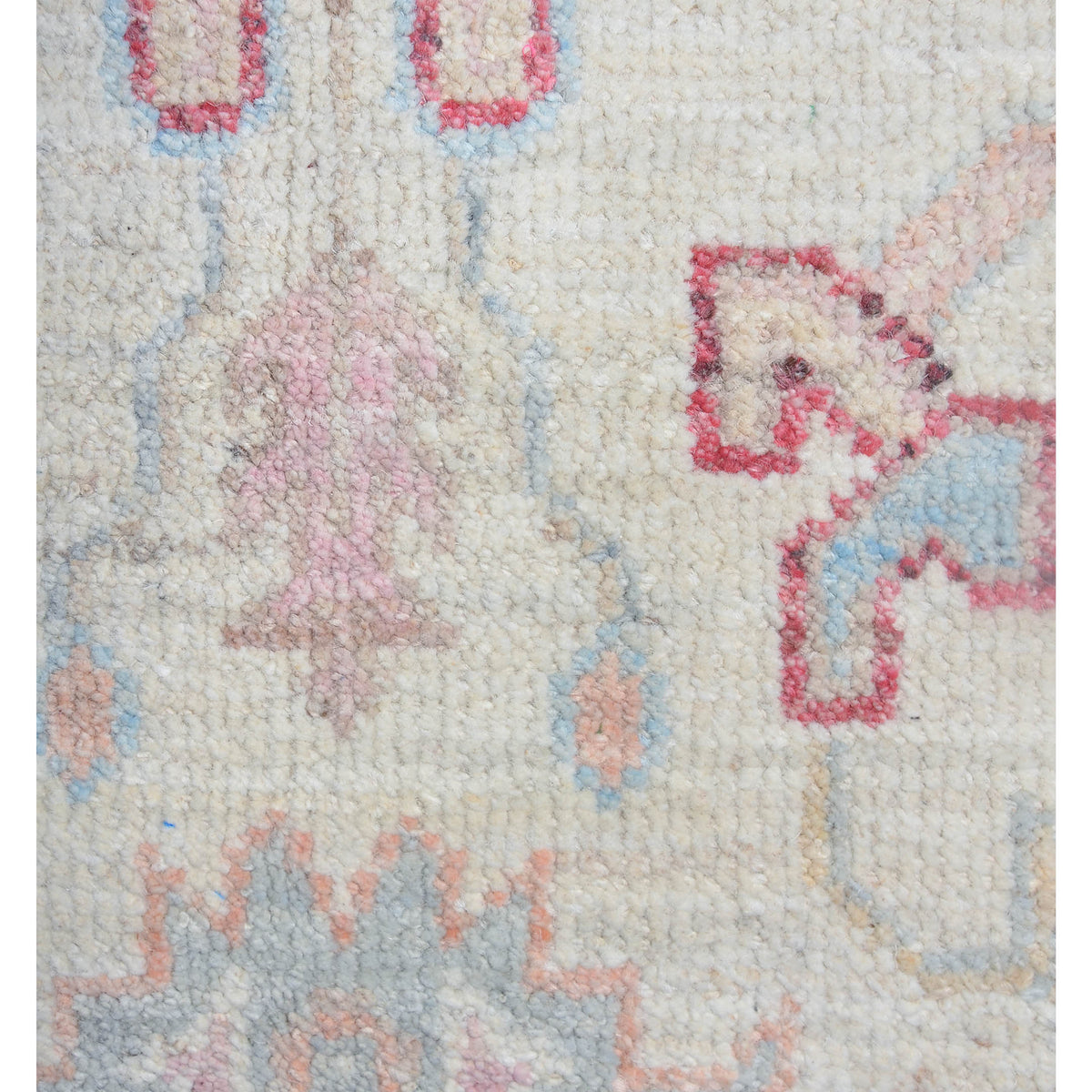 Pacific Ushak Wool Weft 42403 Ivory Grey Transitional Hand Knotted Rug