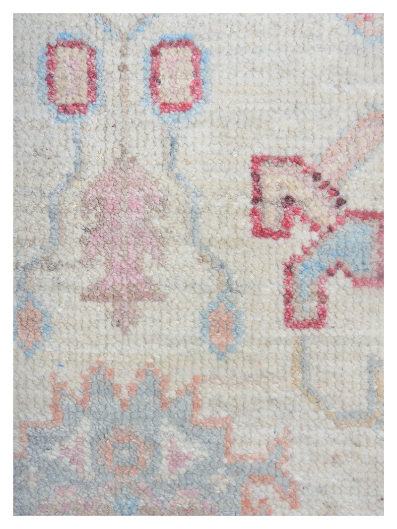 Pacific Ushak Wool Weft 42403 Ivory Grey Transitional Hand Knotted Rug