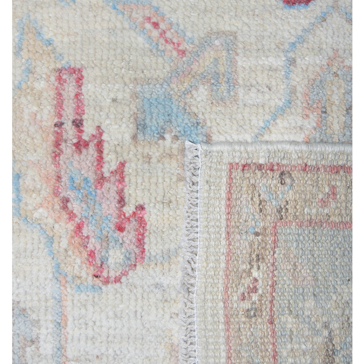 Pacific Ushak Wool Weft 42403 Ivory Grey Transitional Hand Knotted Rug
