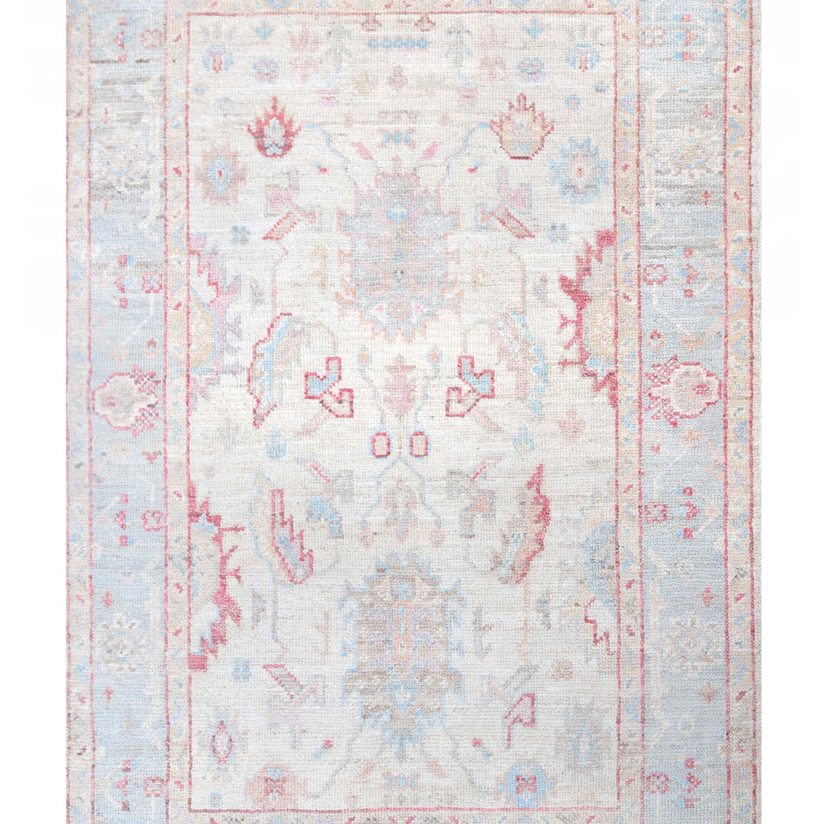 Pacific Ushak Wool Weft  Ivory Grey Transitional