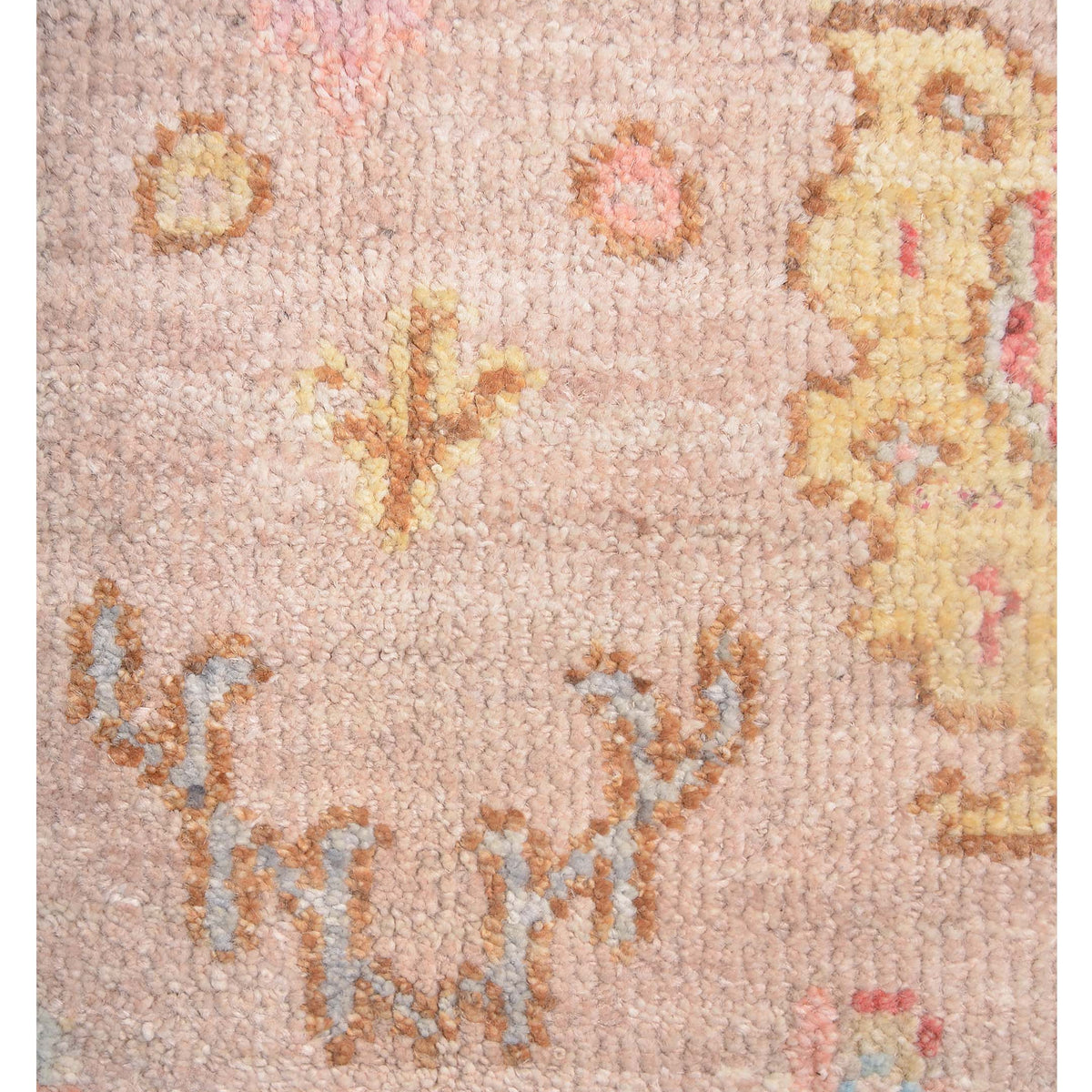 Pacific Ushak Wool Weft 42404 Beige Grey Transitional Hand Knotted Rug