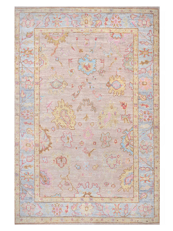 Pacific Ushak Wool Weft  Beige Grey Transitional