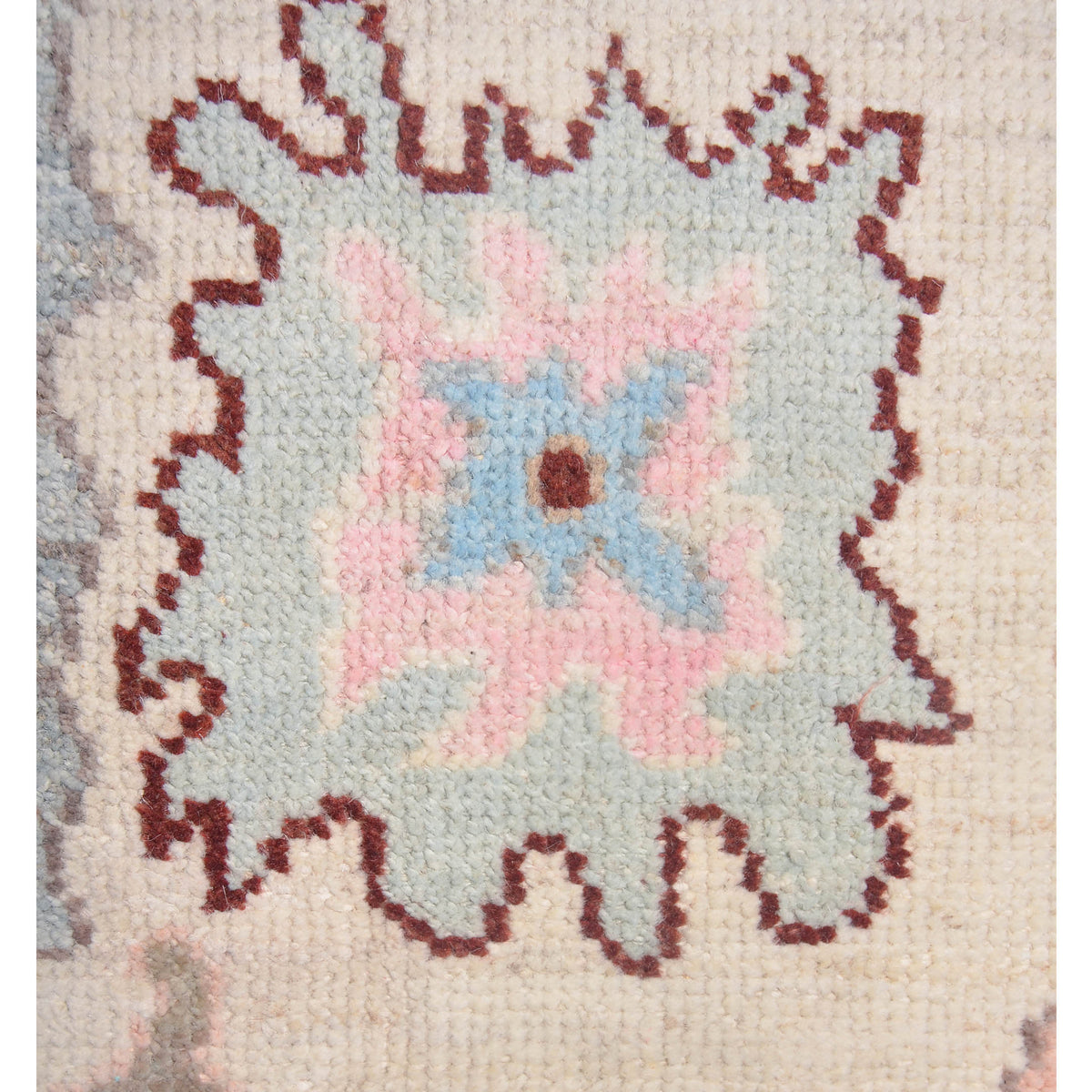 Pacific Ushak Wool Weft 42405 Ivory Grey Transitional Hand Knotted Rug