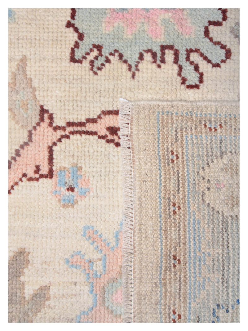 Pacific Ushak Wool Weft 42405 Ivory Grey Transitional Hand Knotted Rug