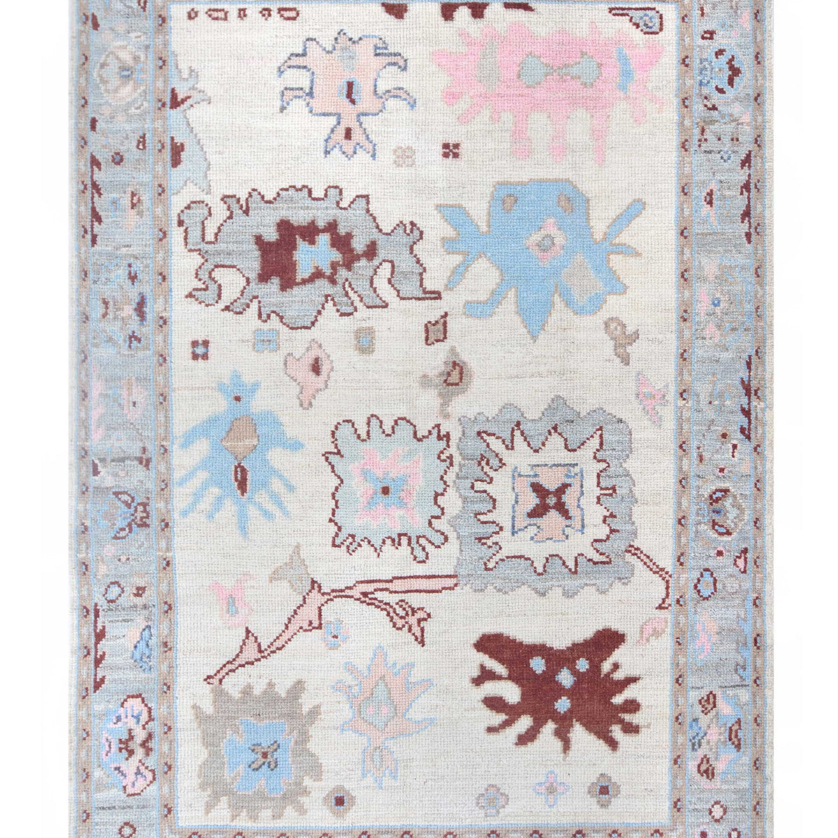 Pacific Ushak Wool Weft  Ivory Grey Transitional