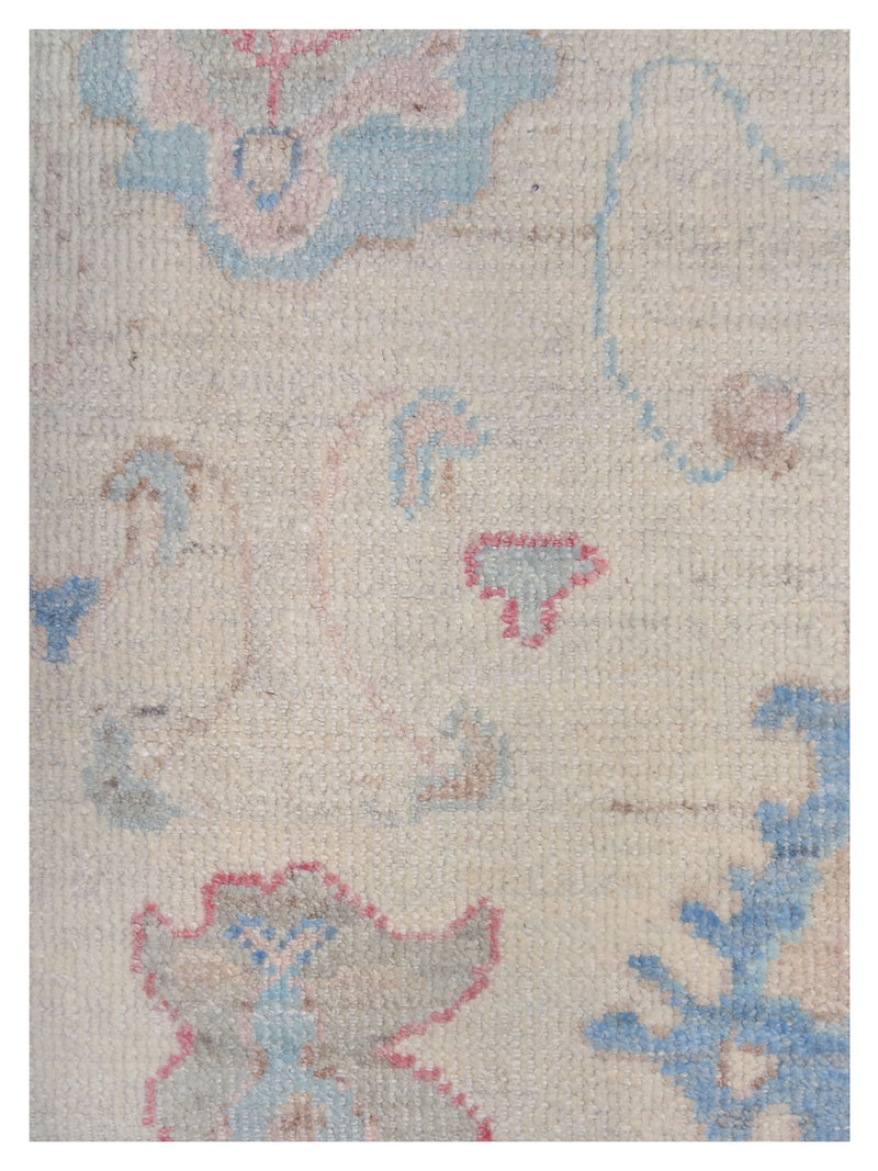 Pacific Ushak Wool Weft 42406 Ivory Grey Transitional Hand Knotted Rug