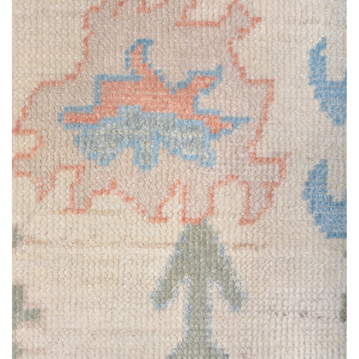 Pacific Ushak Wool Weft 42407 Ivory Grey Transitional Hand Knotted Rug