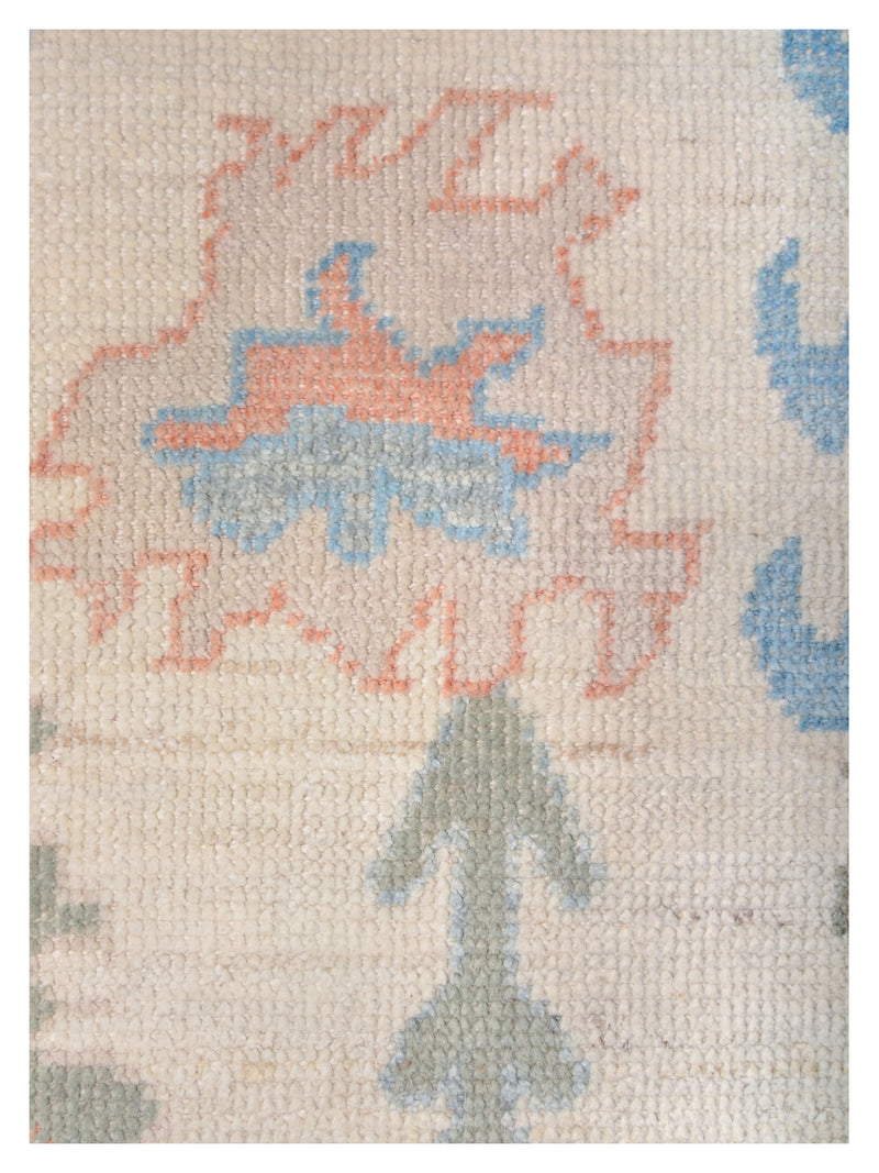 Pacific Ushak Wool Weft 42407 Ivory Grey Transitional Hand Knotted Rug