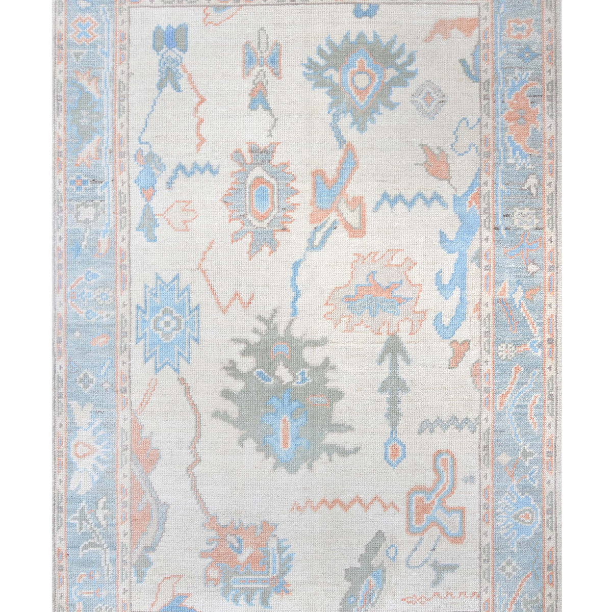 Pacific Ushak Wool Weft  Ivory Grey Transitional