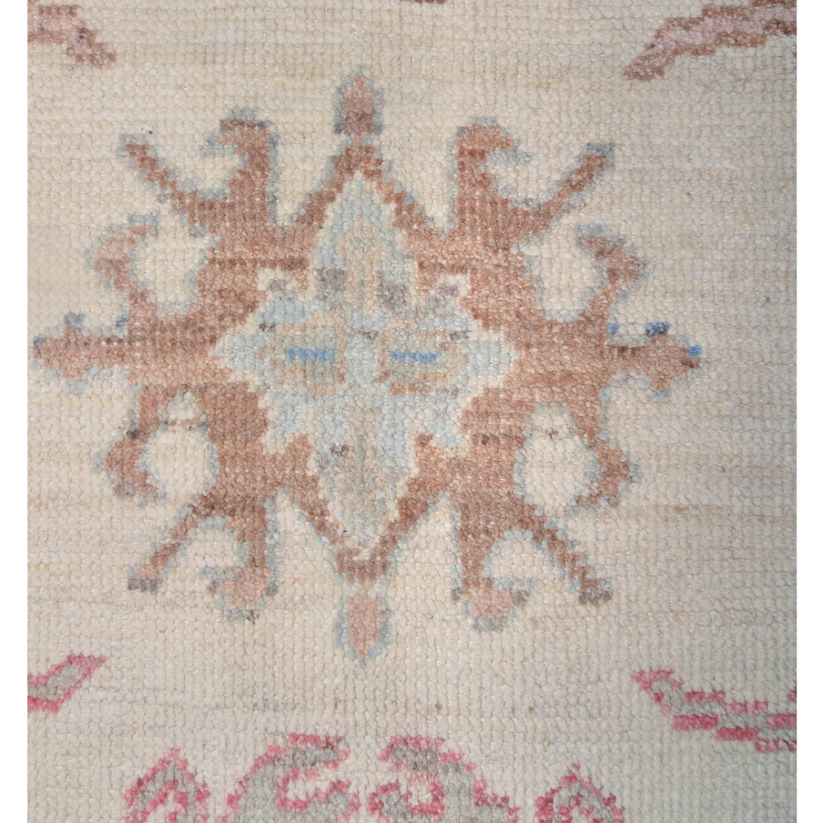 Pacific Ushak Wool Weft 42411 Ivory Grey Transitional Hand Knotted Rug