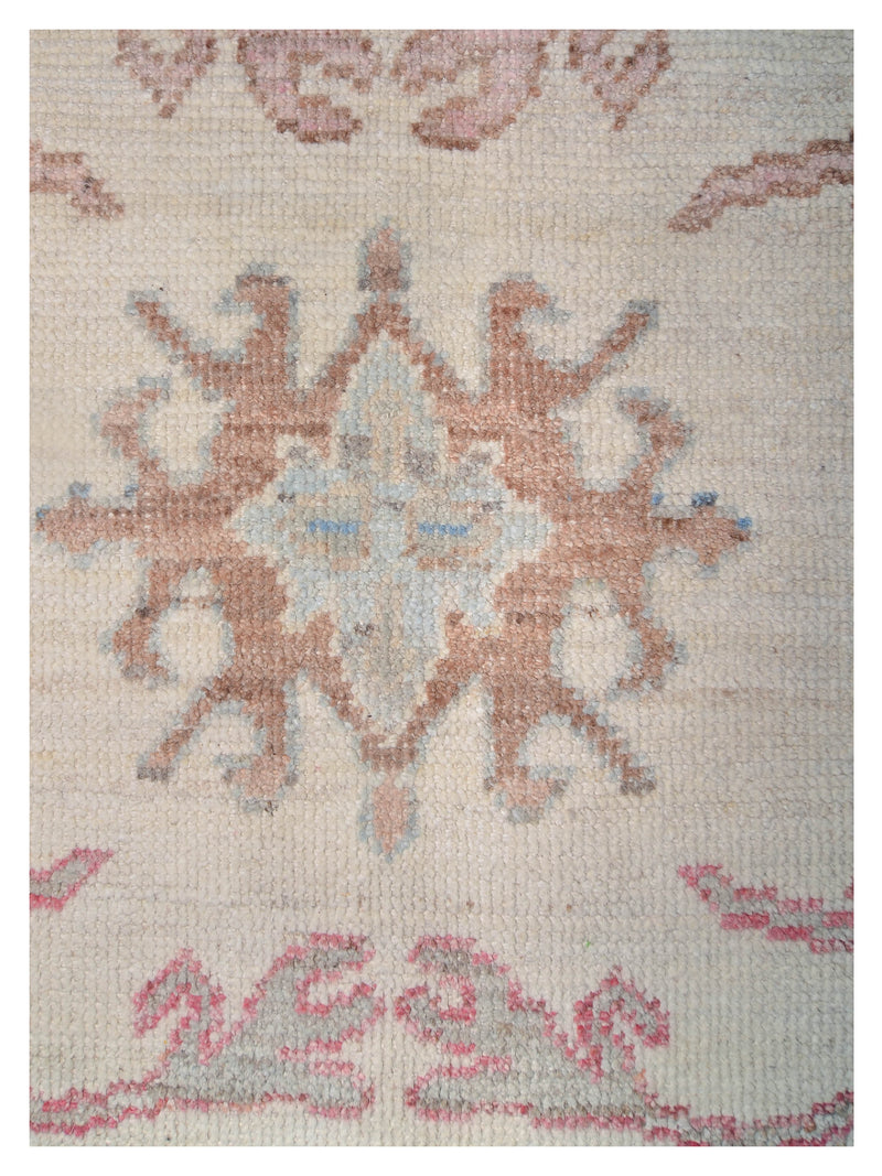 Pacific Ushak Wool Weft 42411 Ivory Grey Transitional Hand Knotted Rug