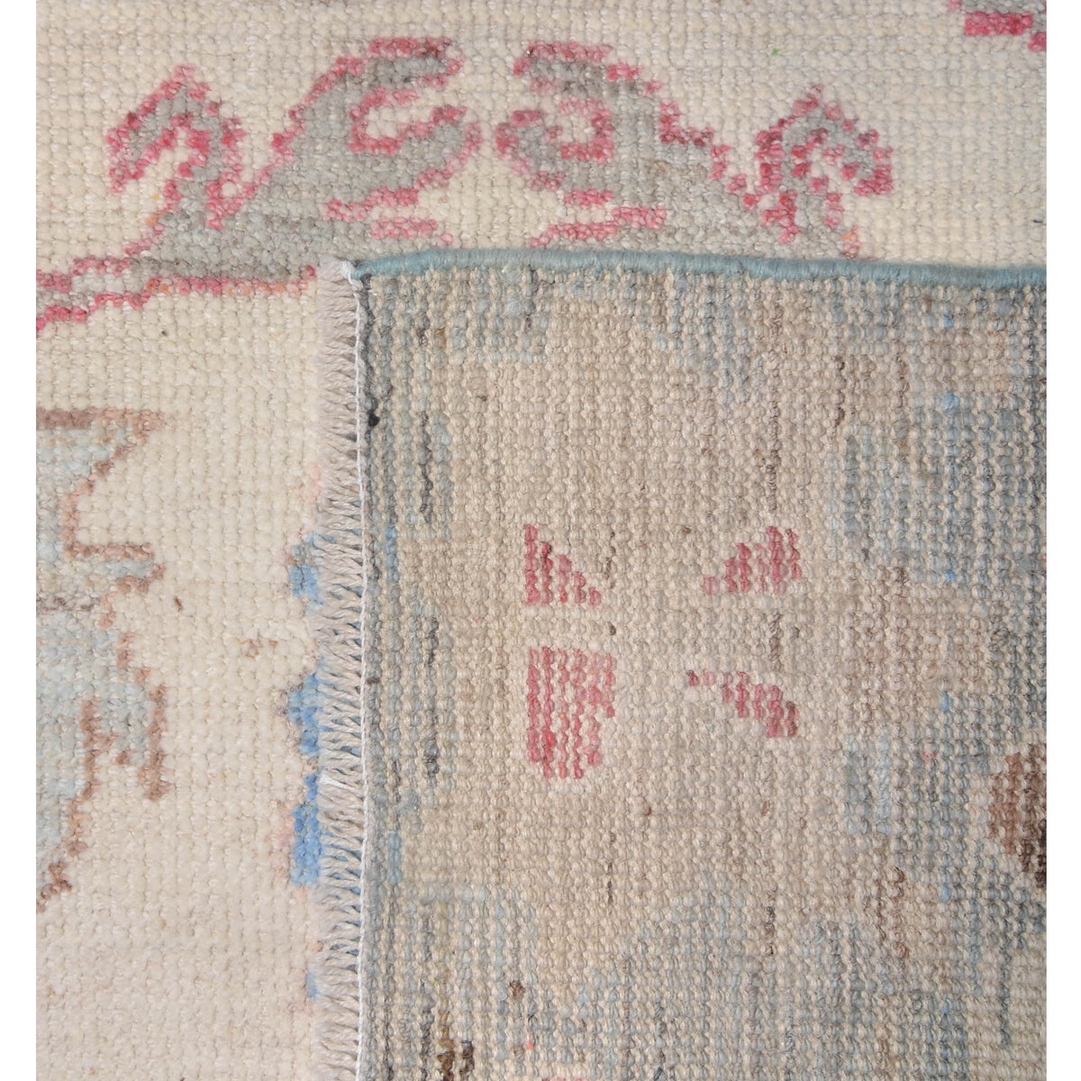Pacific Ushak Wool Weft 42411 Ivory Grey Transitional Hand Knotted Rug