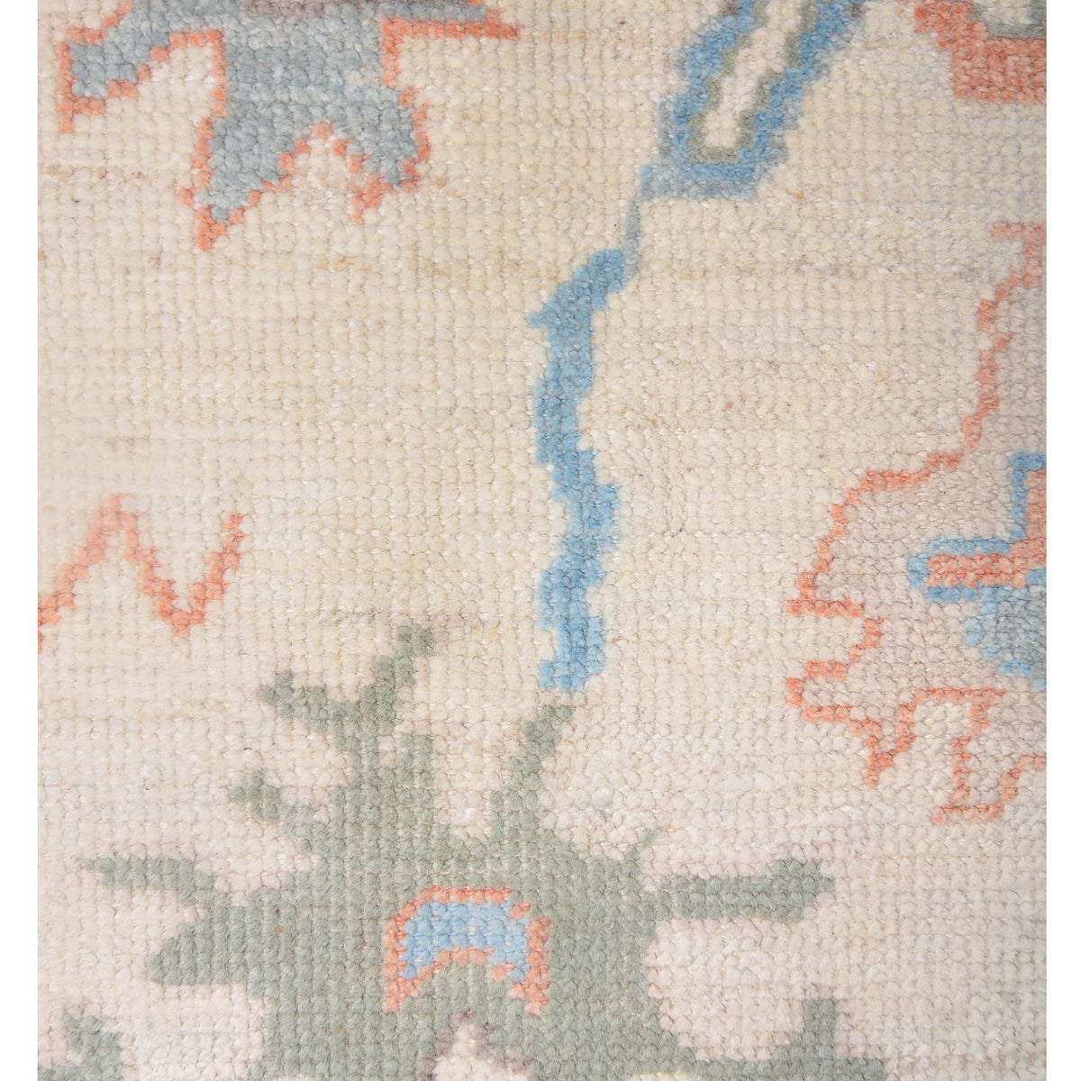 Pacific Ushak Wool Weft 42418 Ivory Grey Transitional Hand Knotted Rug