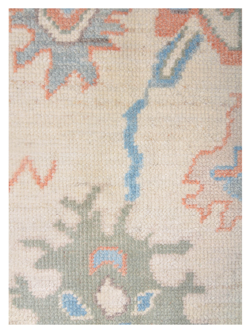 Pacific Ushak Wool Weft 42418 Ivory Grey Transitional Hand Knotted Rug