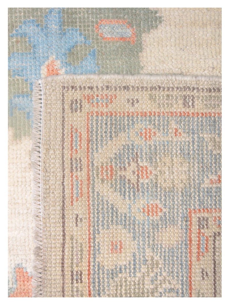 Pacific Ushak Wool Weft 42418 Ivory Grey Transitional Hand Knotted Rug